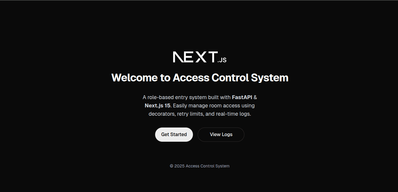 Access Control System (MVP)